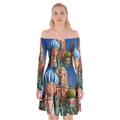 Saint Basil S Cathedral Off Shoulder Skater Dress