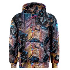 Aerial Photo Of Cityscape At Night Men s Core Hoodie by Modalart