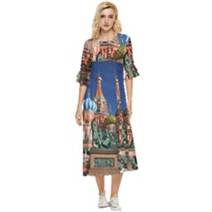 Saint Basil S Cathedral Double Cuff Midi Dress