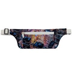 Aerial Photo Of Cityscape At Night Active Waist Bag by Modalart