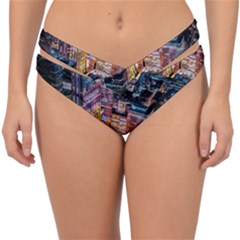 Aerial Photo Of Cityscape At Night Double Strap Halter Bikini Bottoms by Modalart