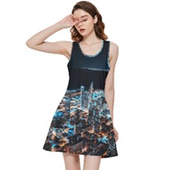 Aerial Photography Of Lighted High Rise Buildings Inside Out Racerback Dress by Modalart