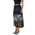 Aerial Photography Of Lighted High Rise Buildings Classic Midi Chiffon Skirt View2