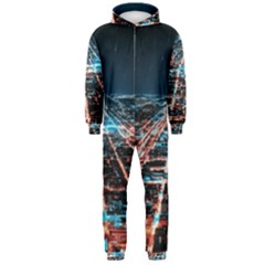 Aerial Shot Of Buildings Hooded Jumpsuit (men) by Modalart