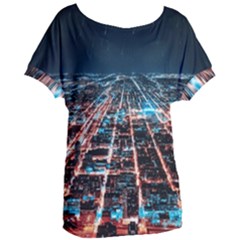 Aerial Shot Of Buildings Women s Oversized T-shirt by Modalart