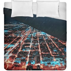 Aerial Shot Of Buildings Duvet Cover Double Side (king Size) by Modalart