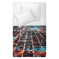 Aerial Shot Of Buildings Duvet Cover (single Size)