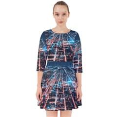 Aerial Shot Of Buildings Smock Dress by Modalart