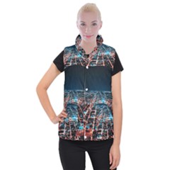 Aerial Shot Of Buildings Women s Button Up Vest by Modalart