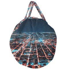 Aerial Shot Of Buildings Giant Round Zipper Tote by Modalart