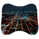 Aerial Shot Of Buildings Velour Head Support Cushion View1