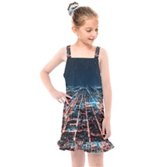 Aerial Shot Of Buildings Kids  Overall Dress by Modalart