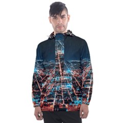 Aerial Shot Of Buildings Men s Front Pocket Pullover Windbreaker