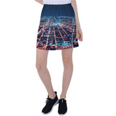 Aerial Shot Of Buildings Tennis Skirt by Modalart