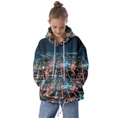 Aerial Shot Of Buildings Kids  Oversized Hoodie by Modalart