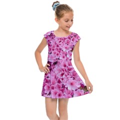 Beautiful Tree Flowers Kids  Cap Sleeve Dress by 1212