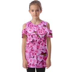 Beautiful Tree Flowers Fold Over Open Sleeve Top by 1212