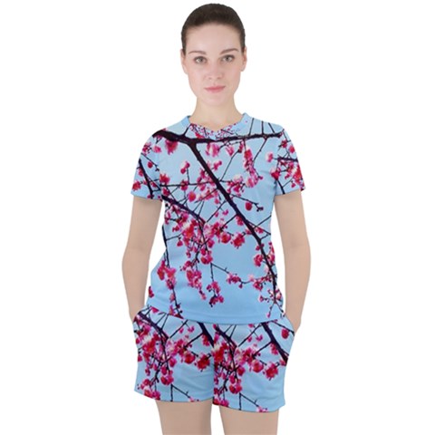 Beautiful Tree Flowers Women s T-shirt And Shorts Set by 1212