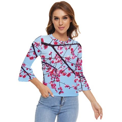 Beautiful Tree Flowers Bell Sleeve Top by 1212