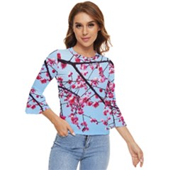 Beautiful Tree Flowers Bell Sleeve Top