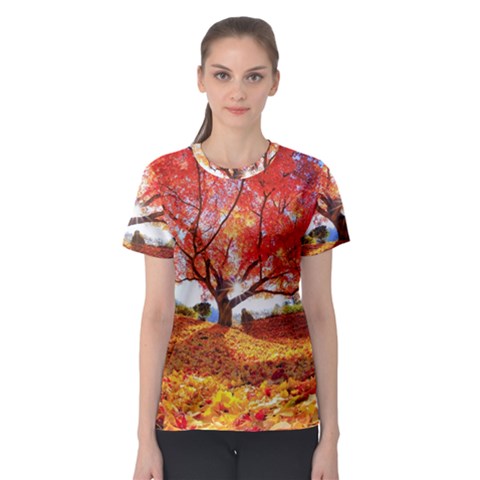 Beautiful Tree Flowers Women s Sport Mesh T-shirt by 1212