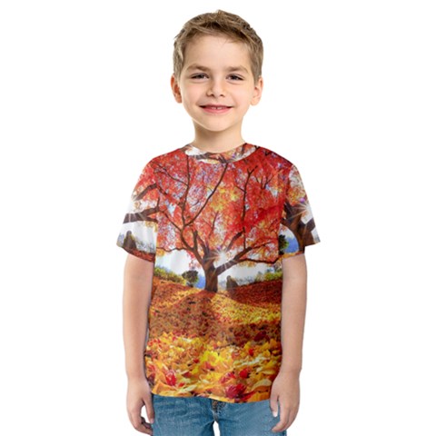 Beautiful Tree Flowers Kids  Sport Mesh T-shirt by 1212