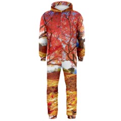 Beautiful Tree Flowers Hooded Jumpsuit (men)