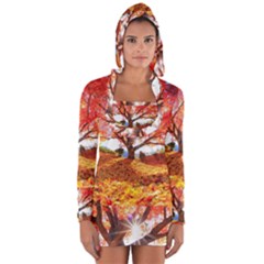 Beautiful Tree Flowers Long Sleeve Hooded T-shirt by 1212