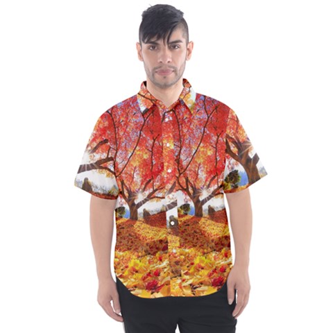 Beautiful Tree Flowers Men s Short Sleeve Shirt by 1212