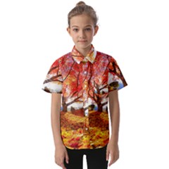 Beautiful Tree Flowers Kids  Short Sleeve Shirt by 1212