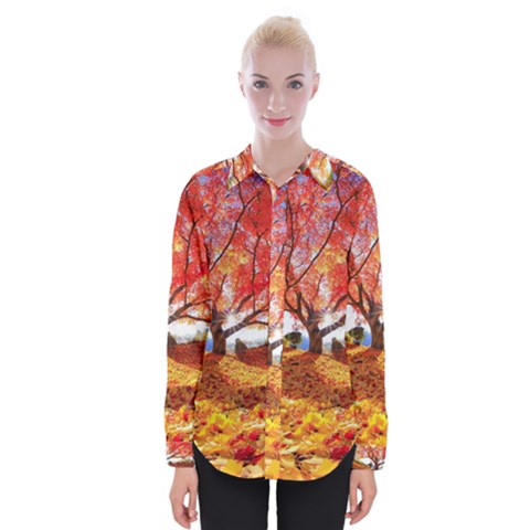 Beautiful Tree Flowers Womens Long Sleeve Shirt by 1212