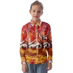 Beautiful Tree Flowers Kids  Long Sleeve Shirt by 1212