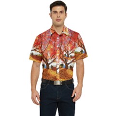 Beautiful Tree Flowers Men s Short Sleeve Pocket Shirt  by 1212