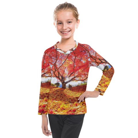 Beautiful Tree Flowers Kids  Long Mesh T-shirt by 1212