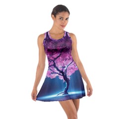 Beautiful Tree Flowers Cotton Racerback Dress by 1212