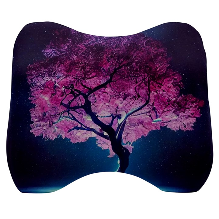 Beautiful tree flowers Velour Head Support Cushion