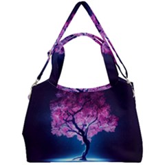 Beautiful Tree Flowers Double Compartment Shoulder Bag by 1212