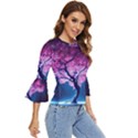 Beautiful tree flowers Bell Sleeve Top View3