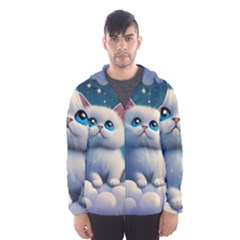 Cat On The Sky Men s Hooded Windbreaker by 1212