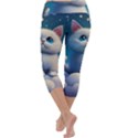 Cat on the sky Capri Yoga Leggings View4