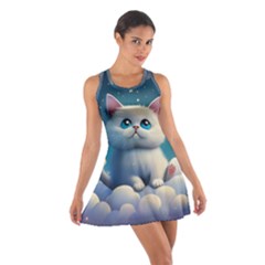 Cat On The Sky Cotton Racerback Dress by 1212