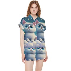 Cat On The Sky Chiffon Lounge Set by 1212