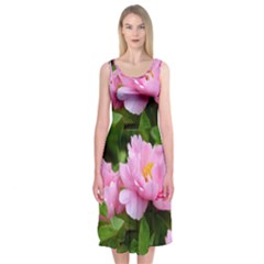 Beautiful Tree Flowers Midi Sleeveless Dress by 1212