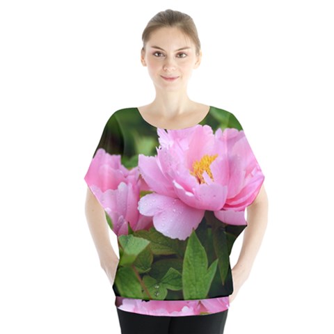 Beautiful Tree Flowers Batwing Chiffon Blouse by 1212