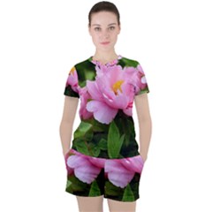 Beautiful Tree Flowers Women s T-shirt And Shorts Set