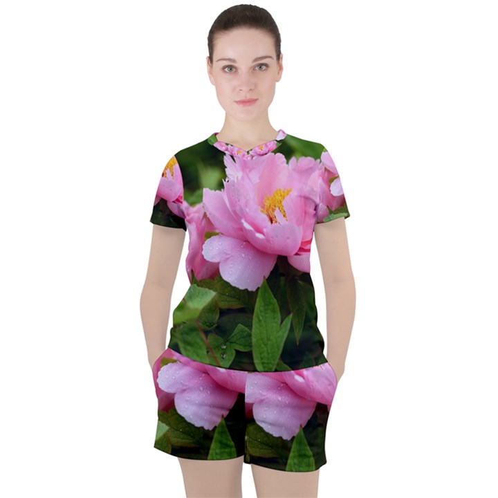 Beautiful tree flowers Women s T-Shirt and Shorts Set