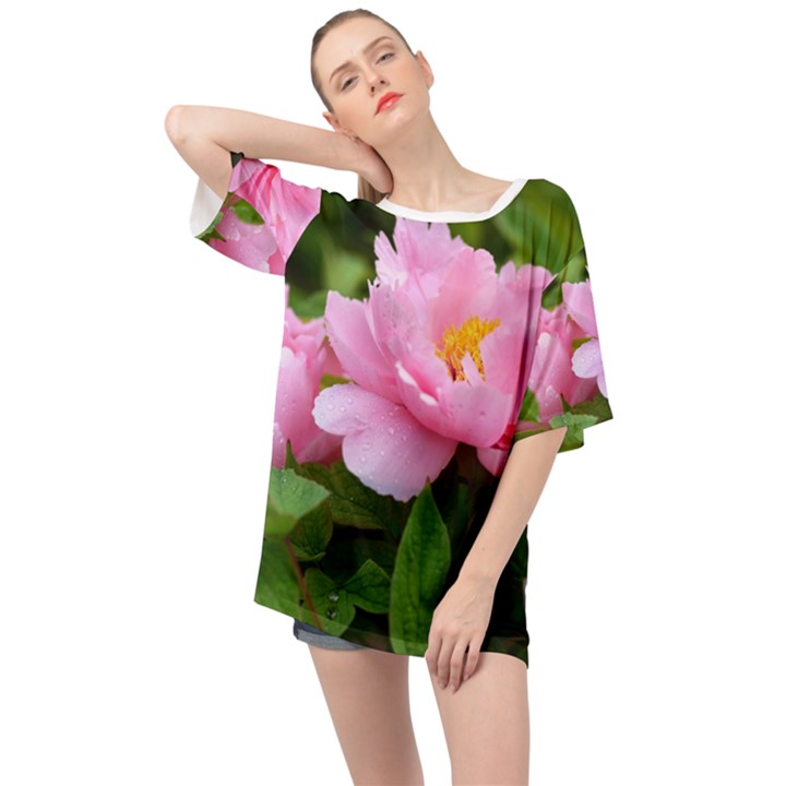 Beautiful tree flowers Oversized Chiffon Top