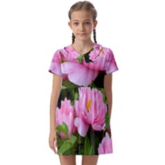 Beautiful Tree Flowers Kids  Asymmetric Collar Dress