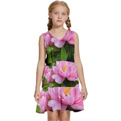 Beautiful Tree Flowers Kids  Sleeveless Tiered Mini Dress