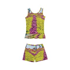 Beautiful Garden Kids  Boyleg Swimsuit by 1212